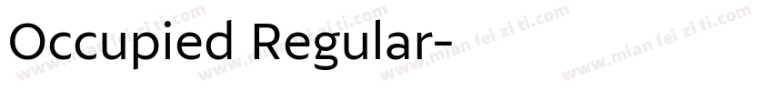 Occupied Regular字体转换